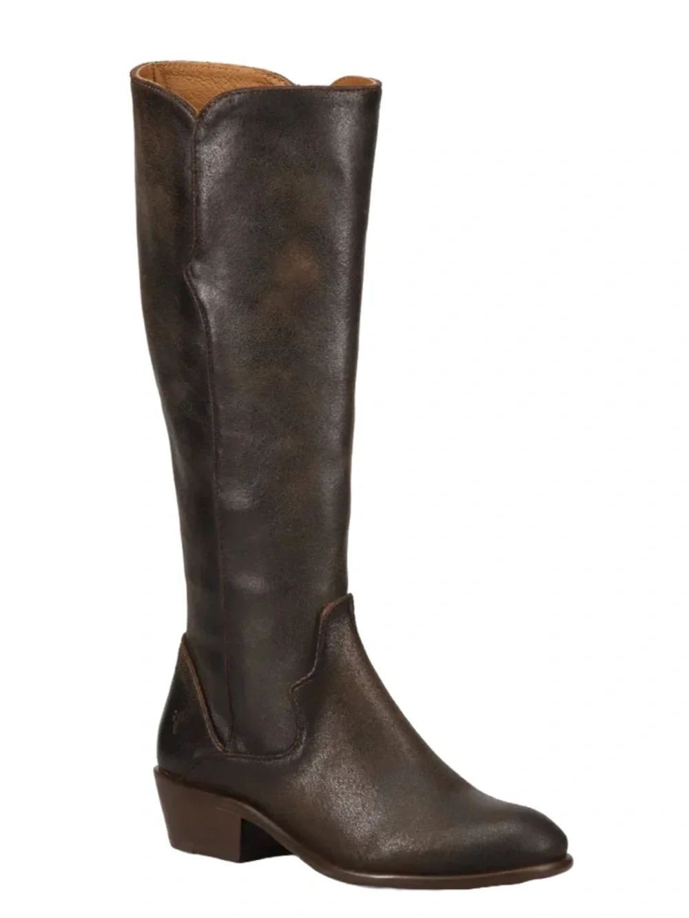 Frye Ladies Carson Piping Chocolate Tall Western Boots FR41360-CHOC, 7.5, NWOT
